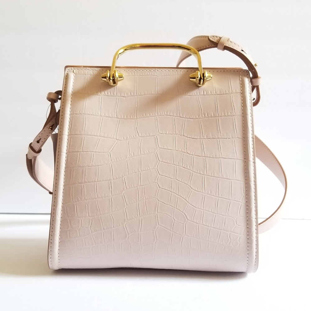 Alexander McQueen The Short Story Croc-Embossed Leather Crossbody Bag Pa… - Picture 5 of 16